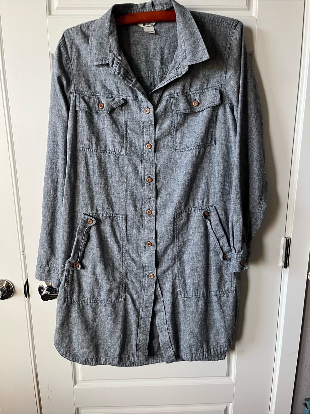 Duluth Trading Co Chambray Women's Dress-perfect for fall layering